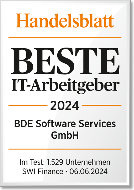 Handelsblatt - Auszeichnung 2024 zu einem der besten IT Arbeitgeber in Hamburg